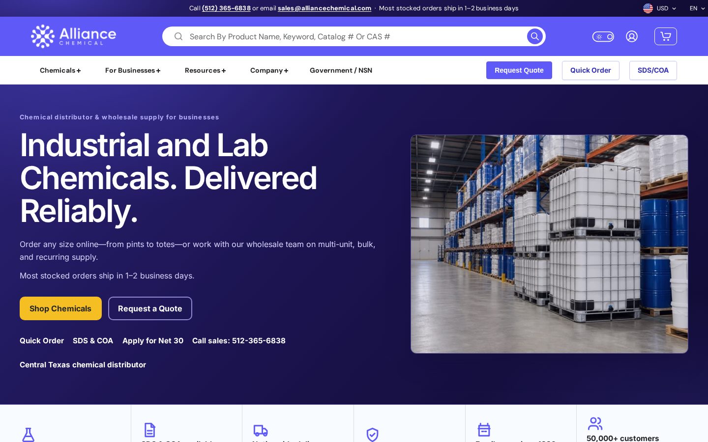 Alliance Chemical website